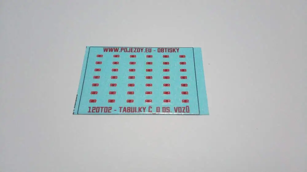 TT - "2" červené označení vozové třídy pro os. vozy
