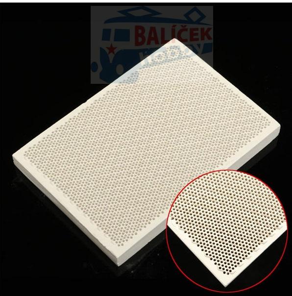 Pájecí letovací keramická deska 135x95x13 mm - zlatnická cihla - II jakost