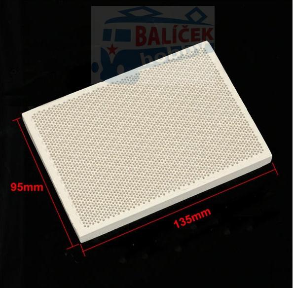 Pájecí letovací keramická deska 135x95x13 mm - zlatnická cihla - II jakost