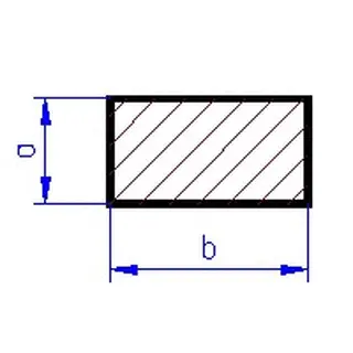 Tyče čtvercové a obdélníkové - 12 x 5, 1ks