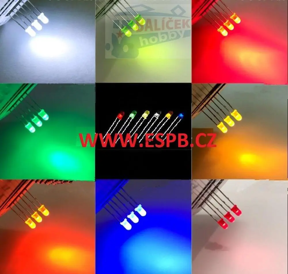 Led dioda - 3mm - bílá