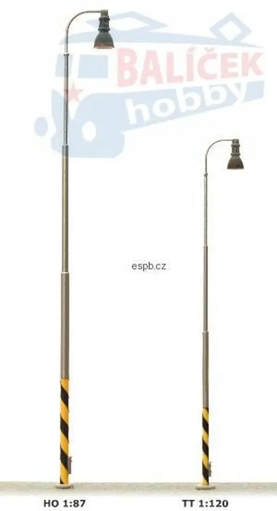 H0 - Nádražní lampa typ C - žluté světlo