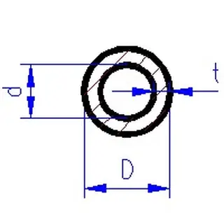 Trubka - měděný profil Albion Alloys 5 x 0.45 - 0,3m - 2ks 