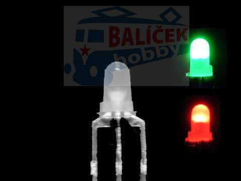 Led dioda - 3mm - červená/žlutá