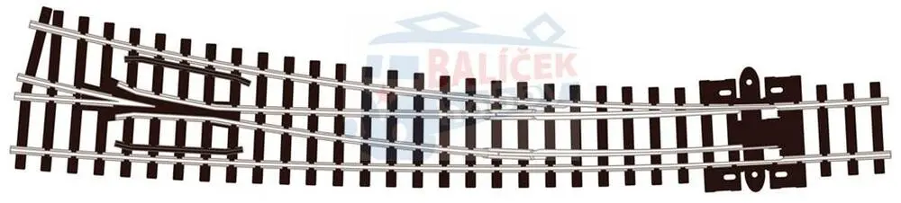 SL-E386 PECO - P oblouková výhybka, R 914/457 mm, 10°, délka 157 mm