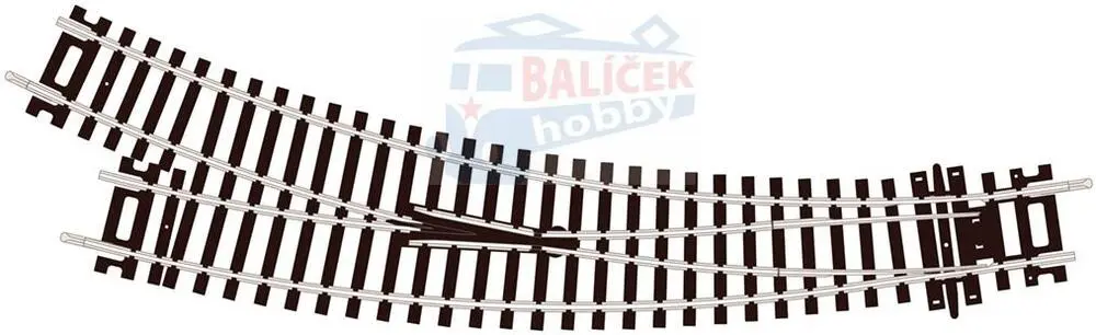 ST-244 PECO - P oblouková výhybka, R 504,8/438 mm