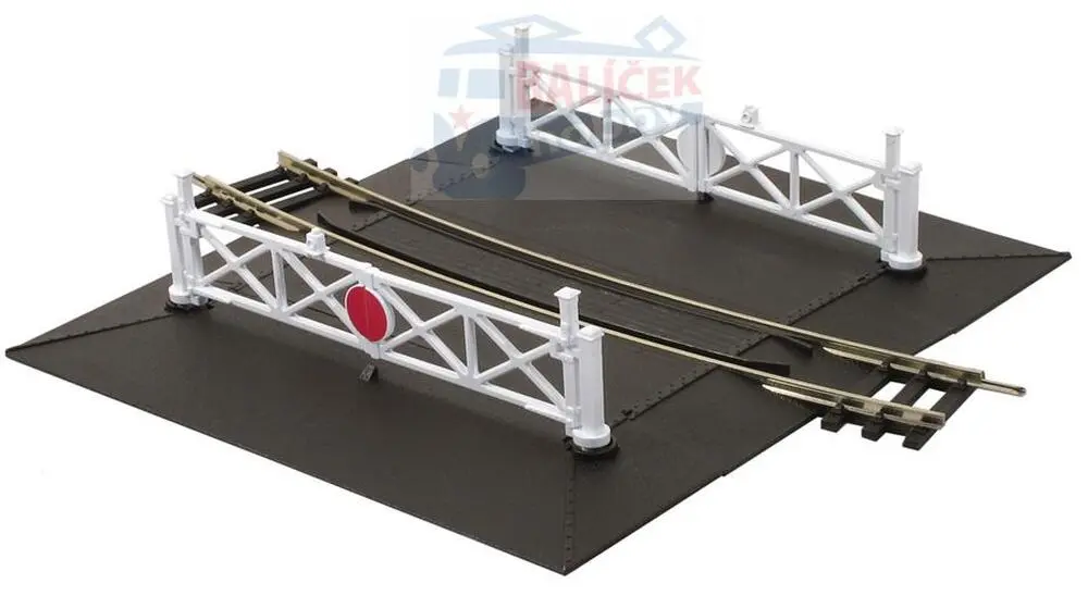 ST-261 PECO - chráněný přejezd, anglický typ, obloukový, R=438mm