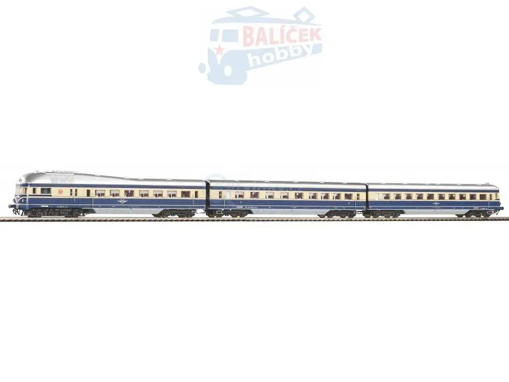 52271 PIKO - H0 - Motorová jednotka se zvukem Rh 5045 modrý blesk ÖBB, 3ks+PluX22