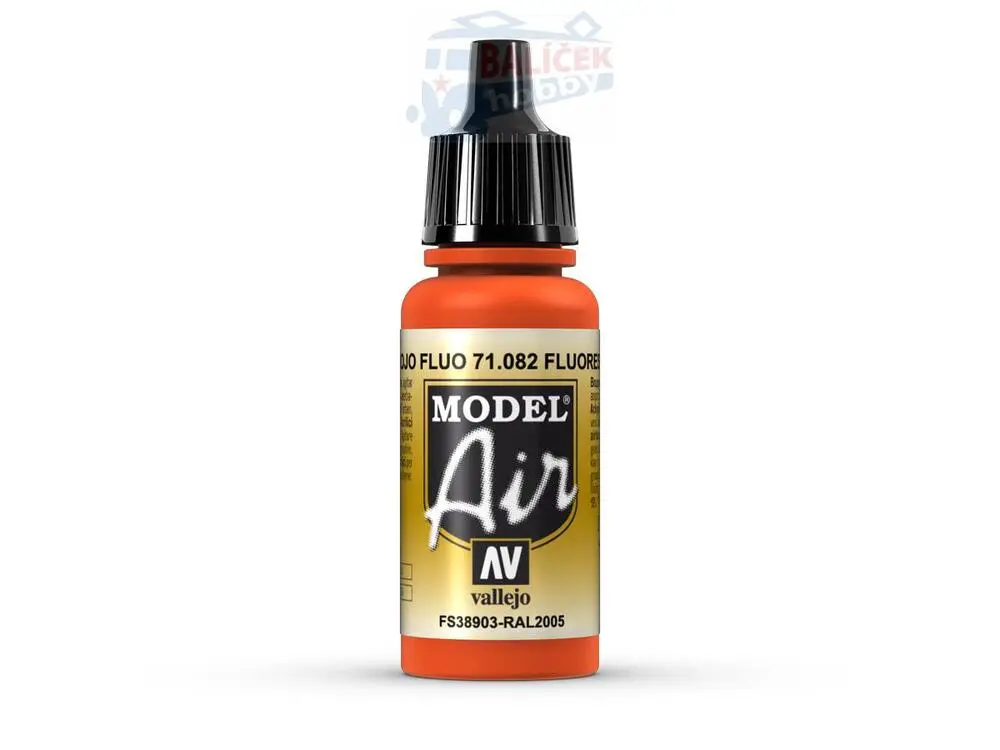 Vallejo Model Air 71082 Fluorescent Red (17ml)