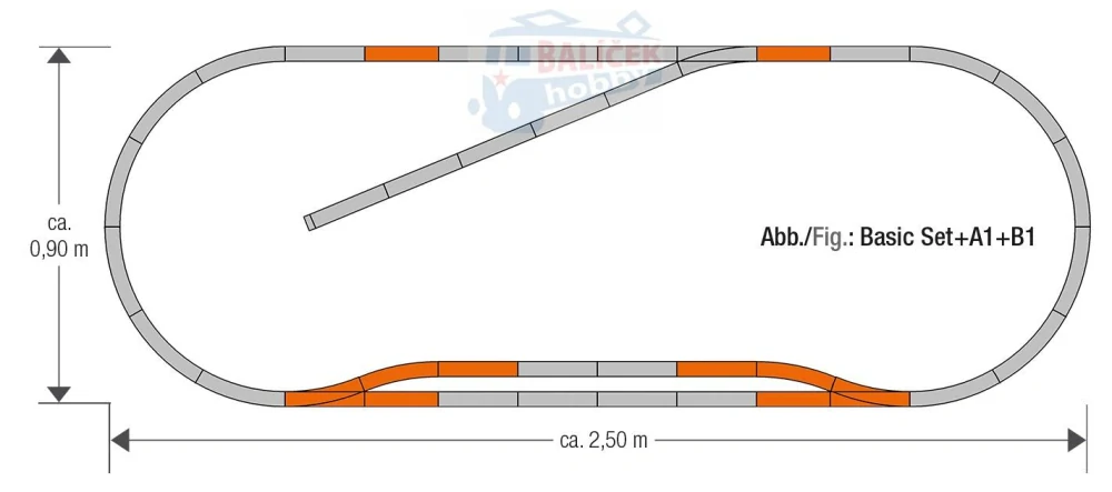 H0 - rozšiřující kolejový set B1 - malé nádraží GeoLine