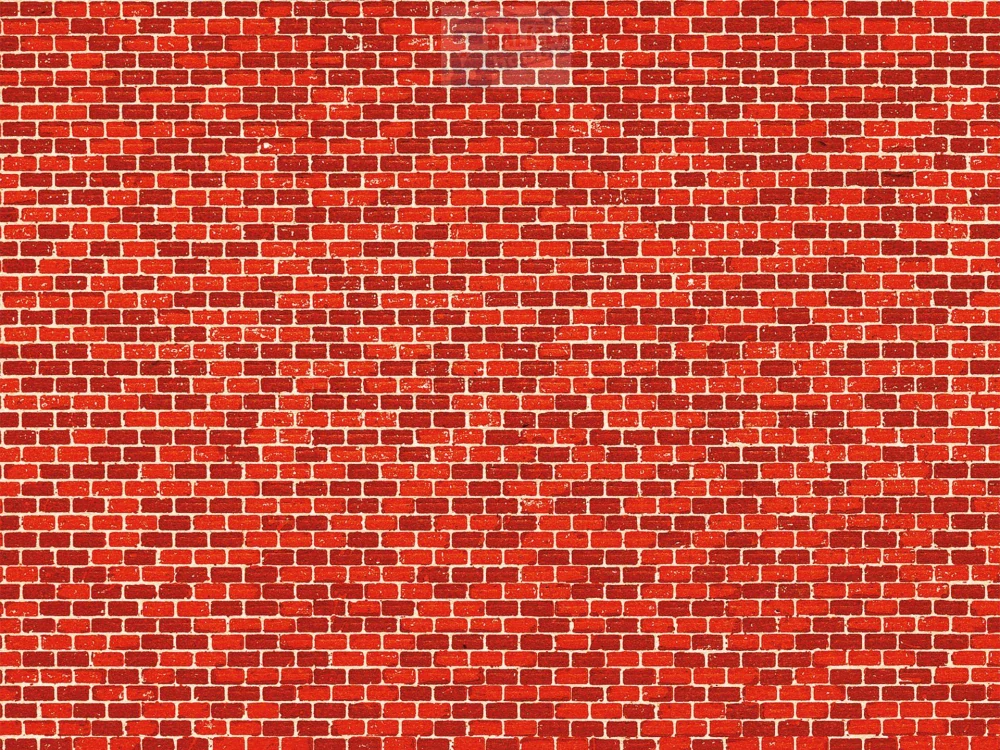 H0/TT - 1 x červené zdivo