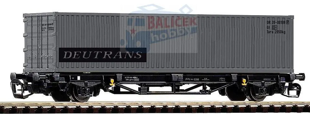 47723 PIKO - Plošinový vůz Lgs579 ložený kontejnerem 1x40' " Deutrans"