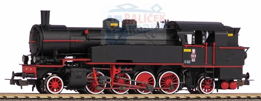 50662 PIKO - H0 - parní lokomotiva Tkt1-63 PKP Ep. III + PluX22 Dec. se zvukem a kouřem