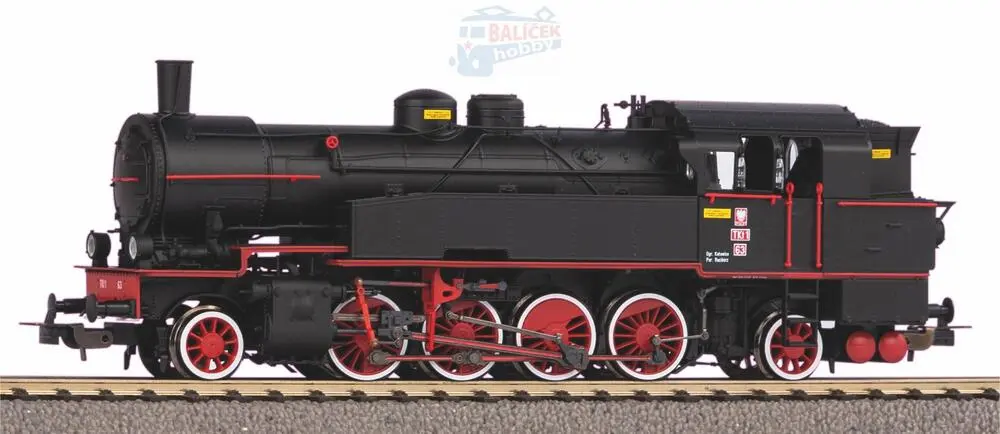 50663 PIKO - H0 - parní lokomotiva Tkt1-63 PKP Ep. III + PluX22 Dec. se zvukem a kouřem