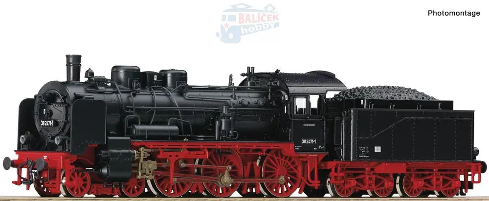 7190001 Roco - TT - DCC/ZVUK parní lokomotiva 38 2471-1, DR