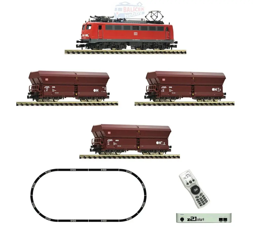 N - DCC Start set: elektrická lokomotiva BR140, vozy, koleje, z21, MultiMaus