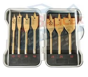 Sada plochých vrtáků do dřeva 10,12,16,19,22,25,32mm TITAN