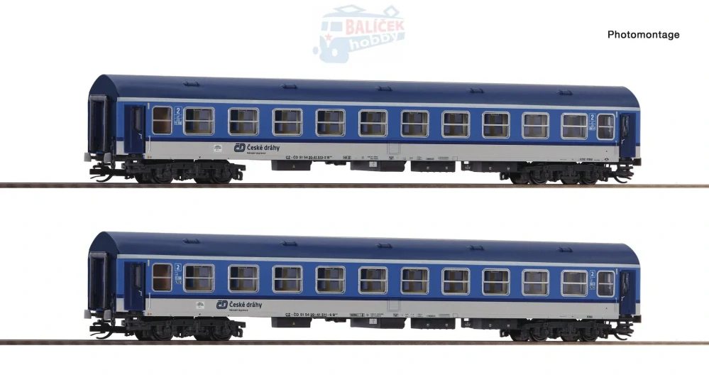 6280020 Roco - TT - Sada dvou osobních vozů Y/B 70 ČD "2"