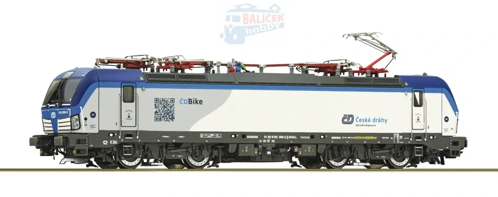H0 - Elektrická lokomotiva ČD 193 696-2 Vectron, ČD Bike QR