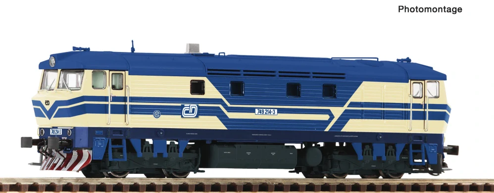 TT - Dieselová lokomotiva Bardotka 749 214-3, ČD