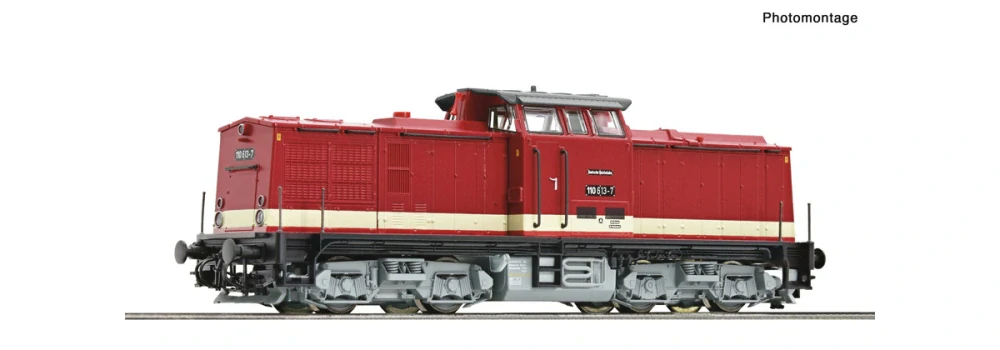 TT - DCC/ZVUK Dieselová lokomotiva 110 613-7 DR