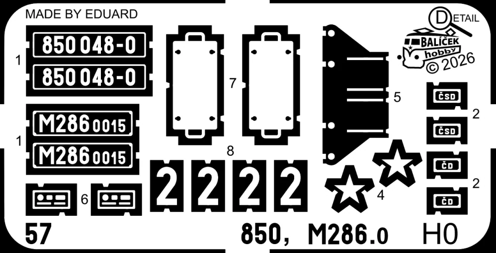 H0 - M286.0015, 850 048-0 - nebarvená