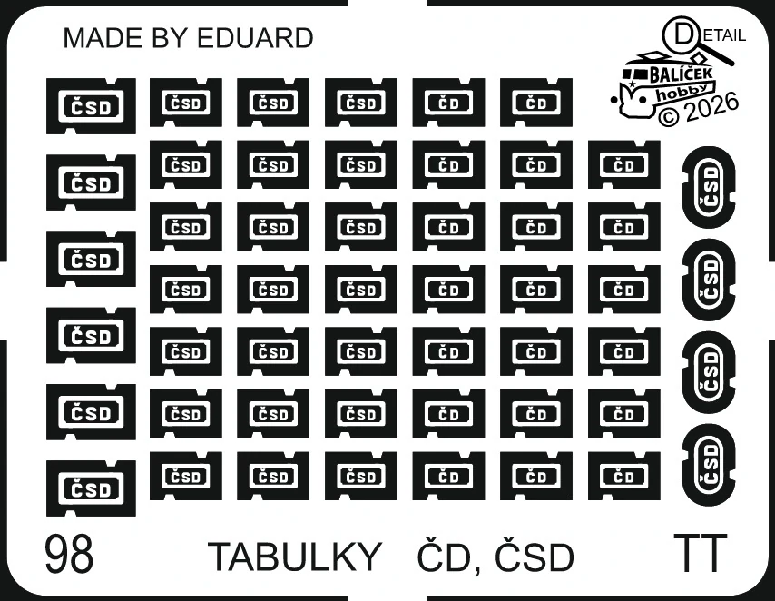 TT - Tabulky ČD, ČSD