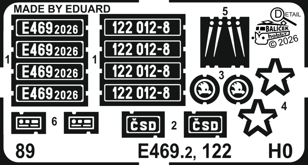 H0 - E469.2026, 122 012-8 - nebarvená