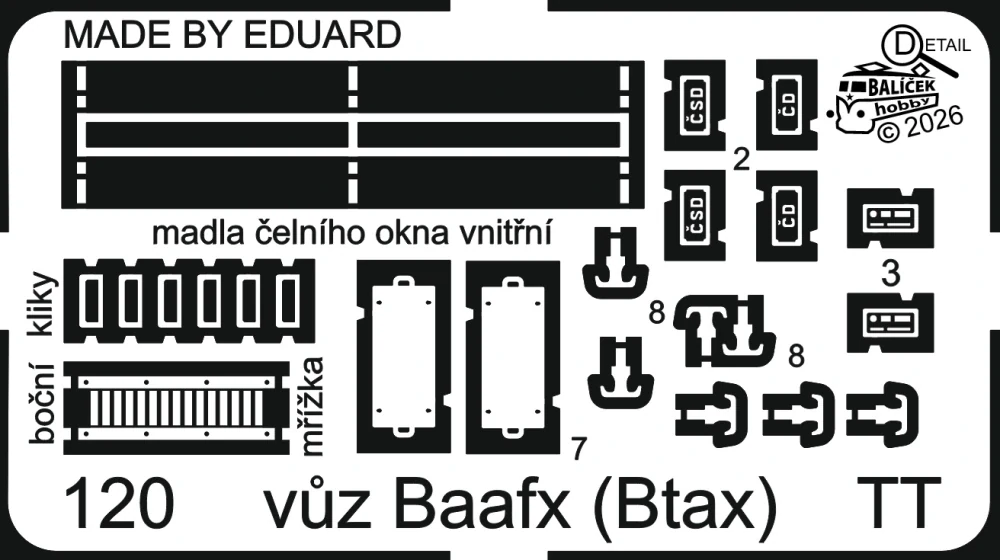 TT - Doplňky vozu Baafx (Btax, BDtax)