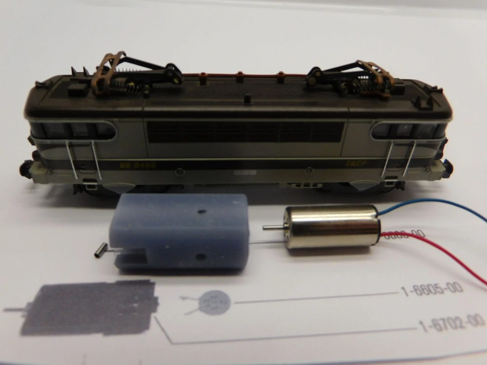Lima Minitrains Neue Motor, DB E 410, SNCF BB 9491, BB 67001, FS E 424/E444, SBB RBe 4/4, SBB Re 4/4, BR Class 81/86, BR Class 31, BR class 55 Deltic, US FP 45