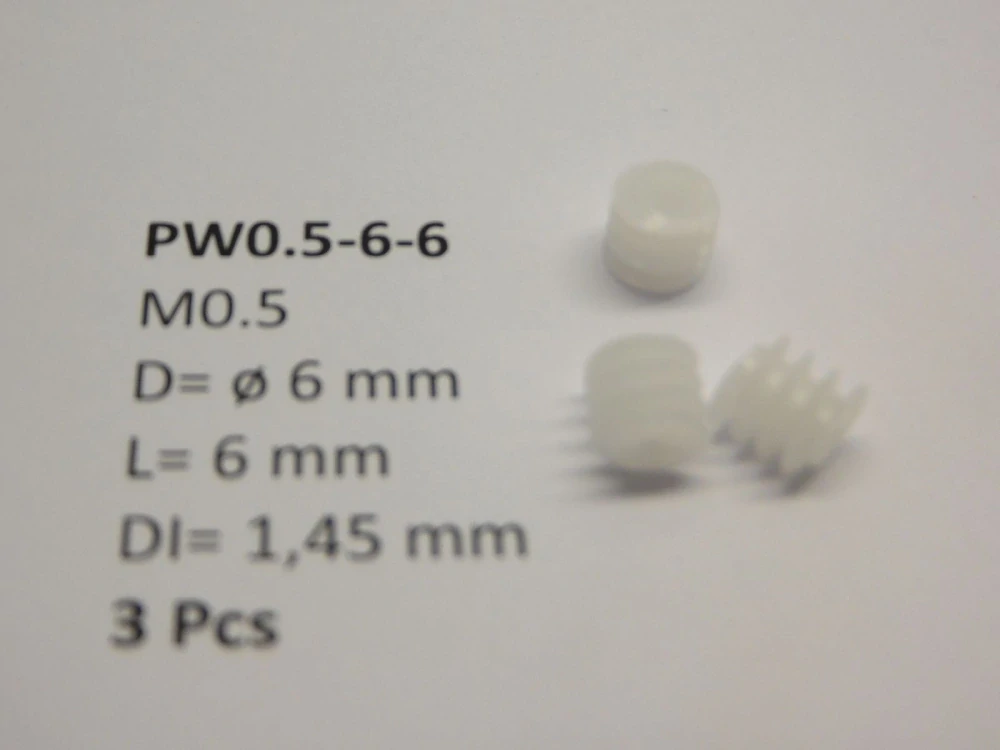 M0.5 D=ø6 L=6 DI=1.45 mm (3 Pcs)