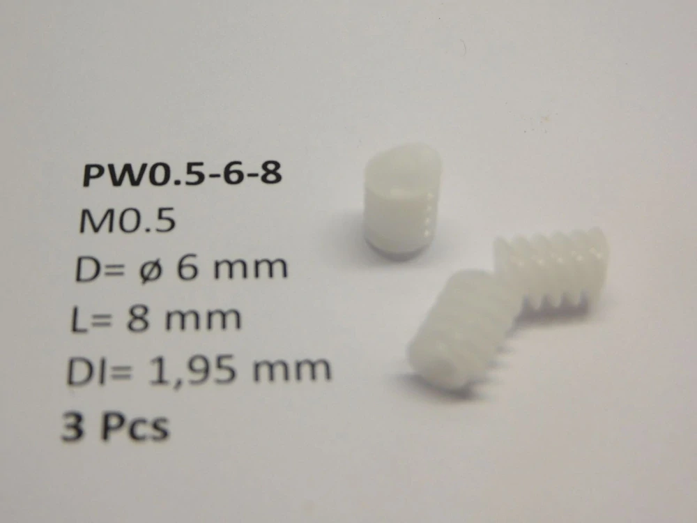 M0.5 D=ø6 L=8 DI=1.95 mm (3 Pcs)