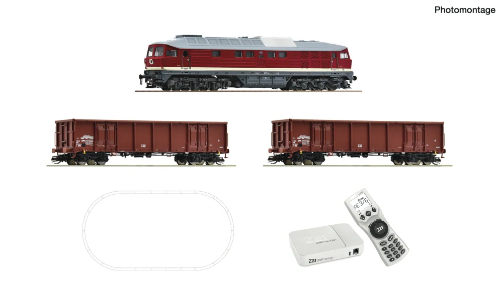 TT - Z21 START newGen set: lokomotiva BR 232, 3 otevřené vozy DR, z21, MM, koleje