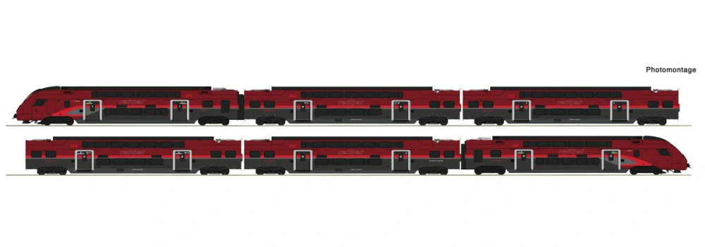 H0 - DCC/ZVUK 6-dílný set Railjet ÖBB s vnitřním osvětlením