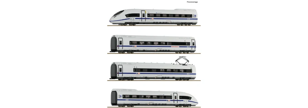 H0 - 4dílná sada: Elektrická motorová souprava ICE 3neo (BR 408), DB AG