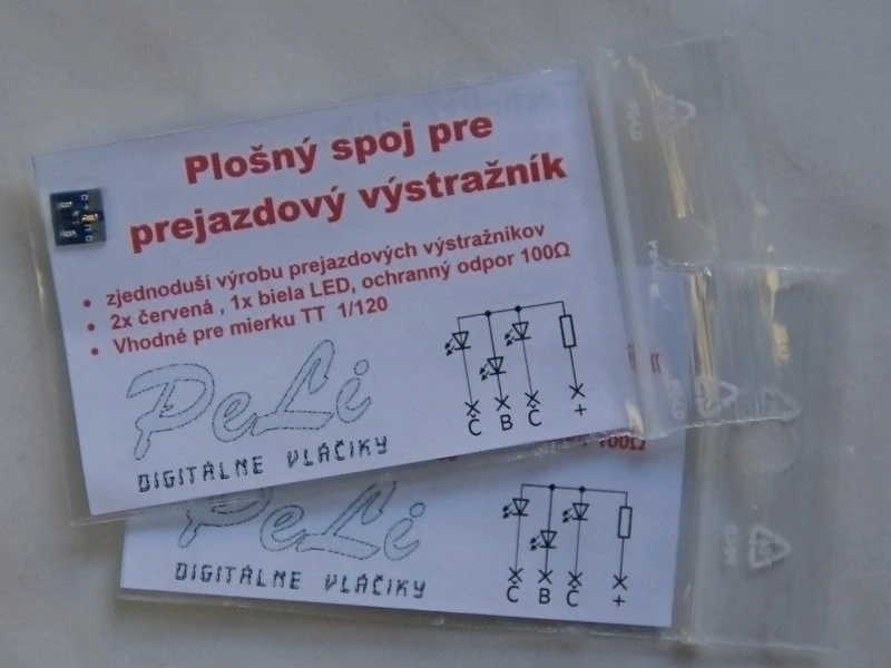 Plošný spoj pro výstražník TT - Peli - 1ks
