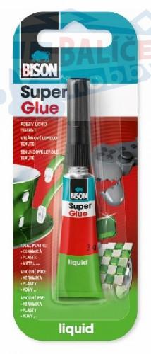BISON SUPER GLUE LIQUID 3 g v krabičce