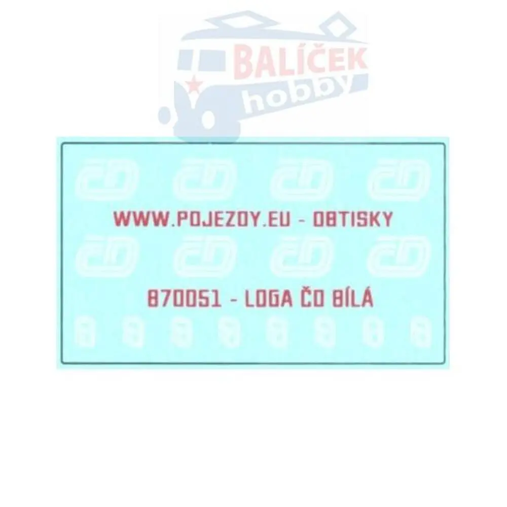H0 - Logo ČD bílé