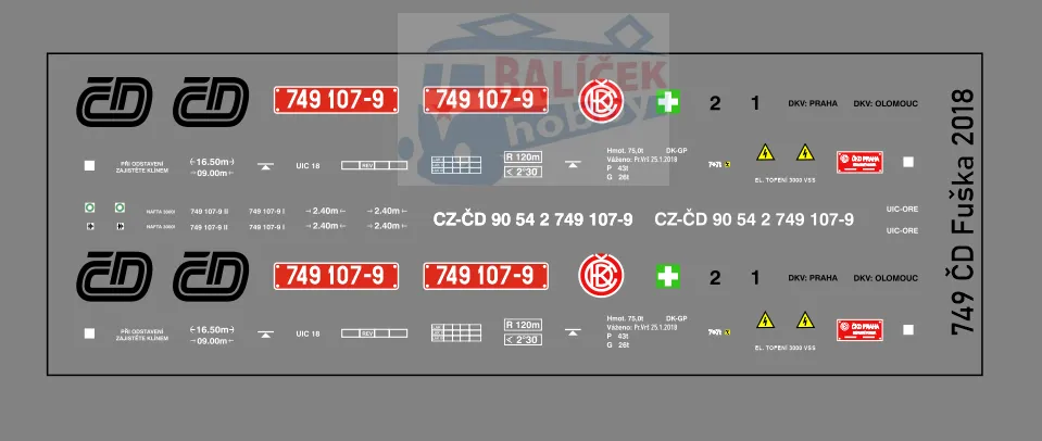 Obtisk - 749 107-9 H0