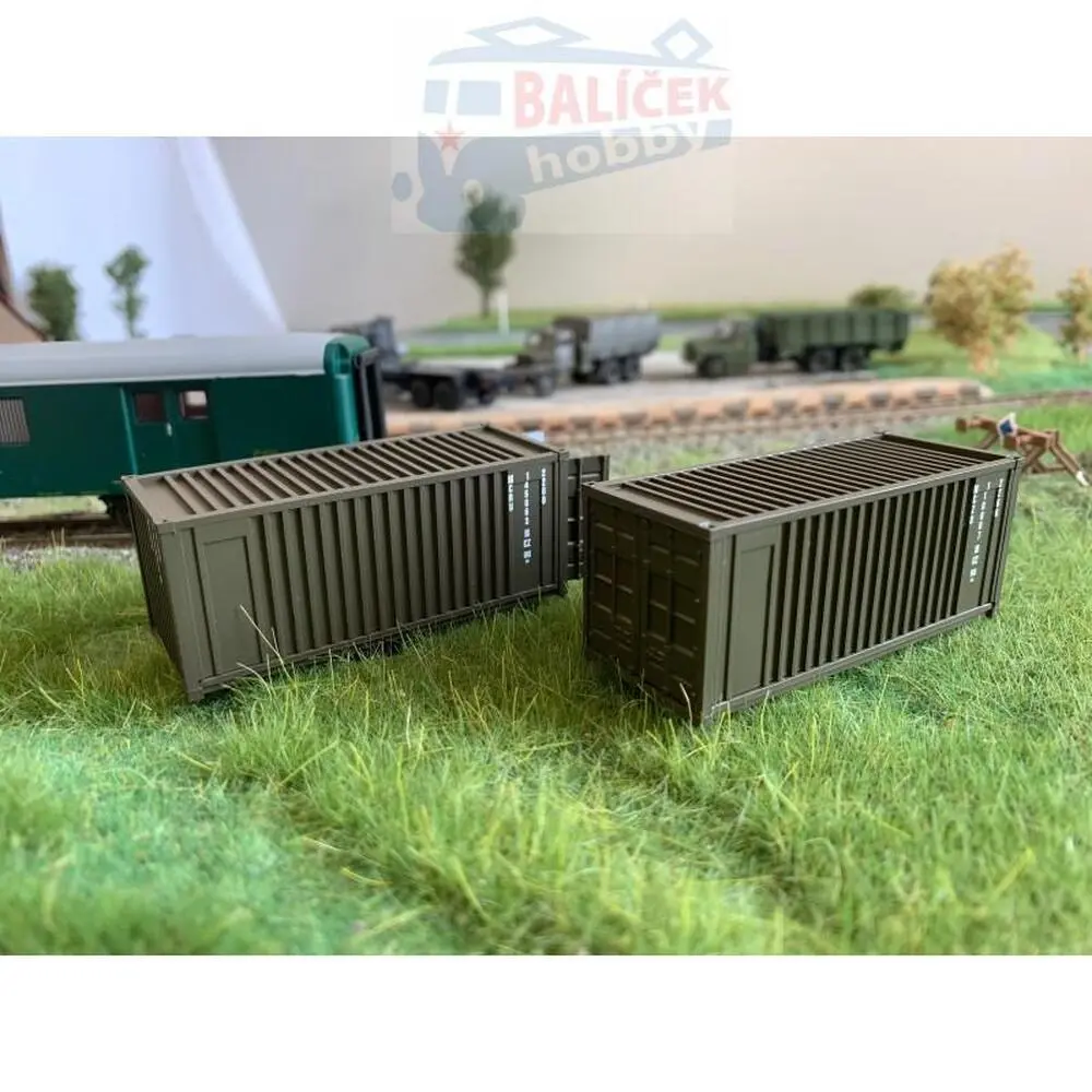 Set kontejnerů 20 ́ - vojenský (2 ks)