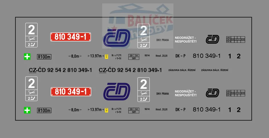 Obtisk - 810 349-1 ČDC