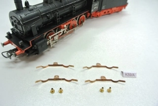 K59A, Sada kontaktů KaModel pro lokomotivy HO PIKO BR 55 (starší), 4ks + 4 nýty
