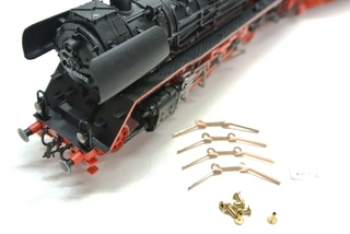 K67A, Sada kontaktů KaModel pro lokomotivu HO PIKO BR 41 (starší), 4ks + 8 nýtů