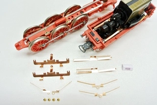 K68, Sada kontaktů KaModel pro lokomotivy HO PIKO BR 01 (starší), BR 03 (starší), 8ks + 5 nýtů