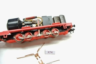K74 Sada kontaktů KaModel pro lokomotivu TT ZEUKE E 70, 2ks