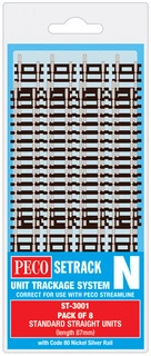ST-3001 PECO - standartní kolej, délka 87 mm (8xST-1)