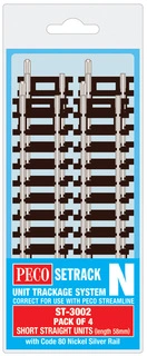 ST-3002 PECO - krátká kolej, délka 58 mm (4xST-2)