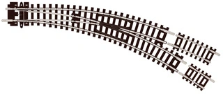 ST-44 PECO - P oblouková výhybka, malý poloměr odb., R 298,5/259 mm, délka 156/138,5 mm