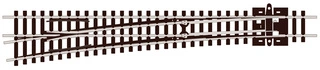 SL-E389F PECO - L výhybka, velký poloměr odb., 10°, R 914 mm, délka 164 mm