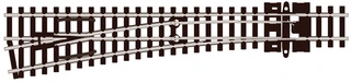 SL-U396F PECO - L výhybka, střední poloměr odb., 10°, R 457 mm, délka 137 mm